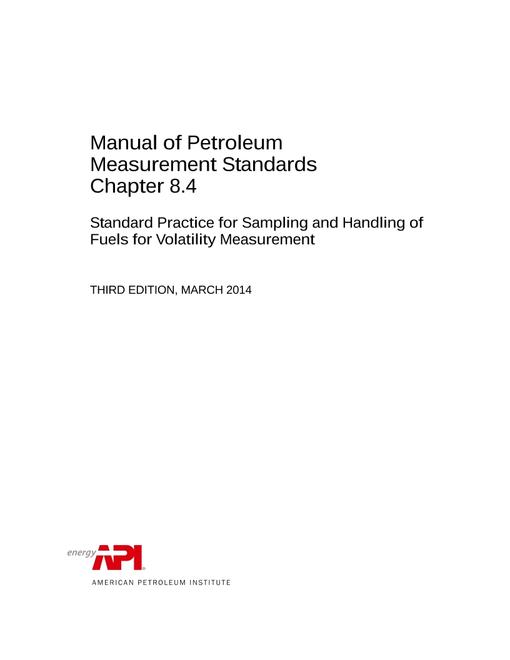 API MPMS Chapter 8.4