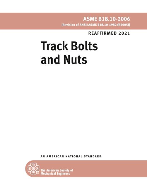 ASME B18.10-2006 (R2021)